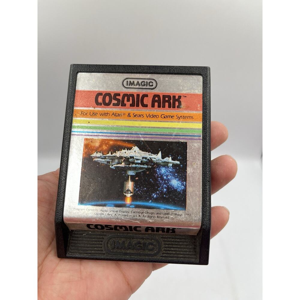 Atari 2600 Cosmic Ark Authentic Tested Working Vintage 1982 Imagic Picture Label